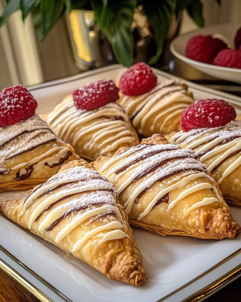 Chocolate Raspberry Cheesecake Turnovers