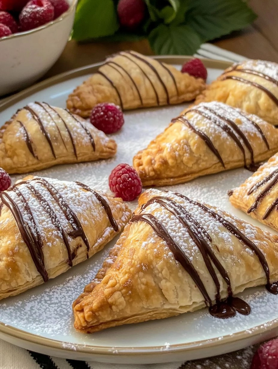 Chocolate Raspberry Cheesecake Turnovers