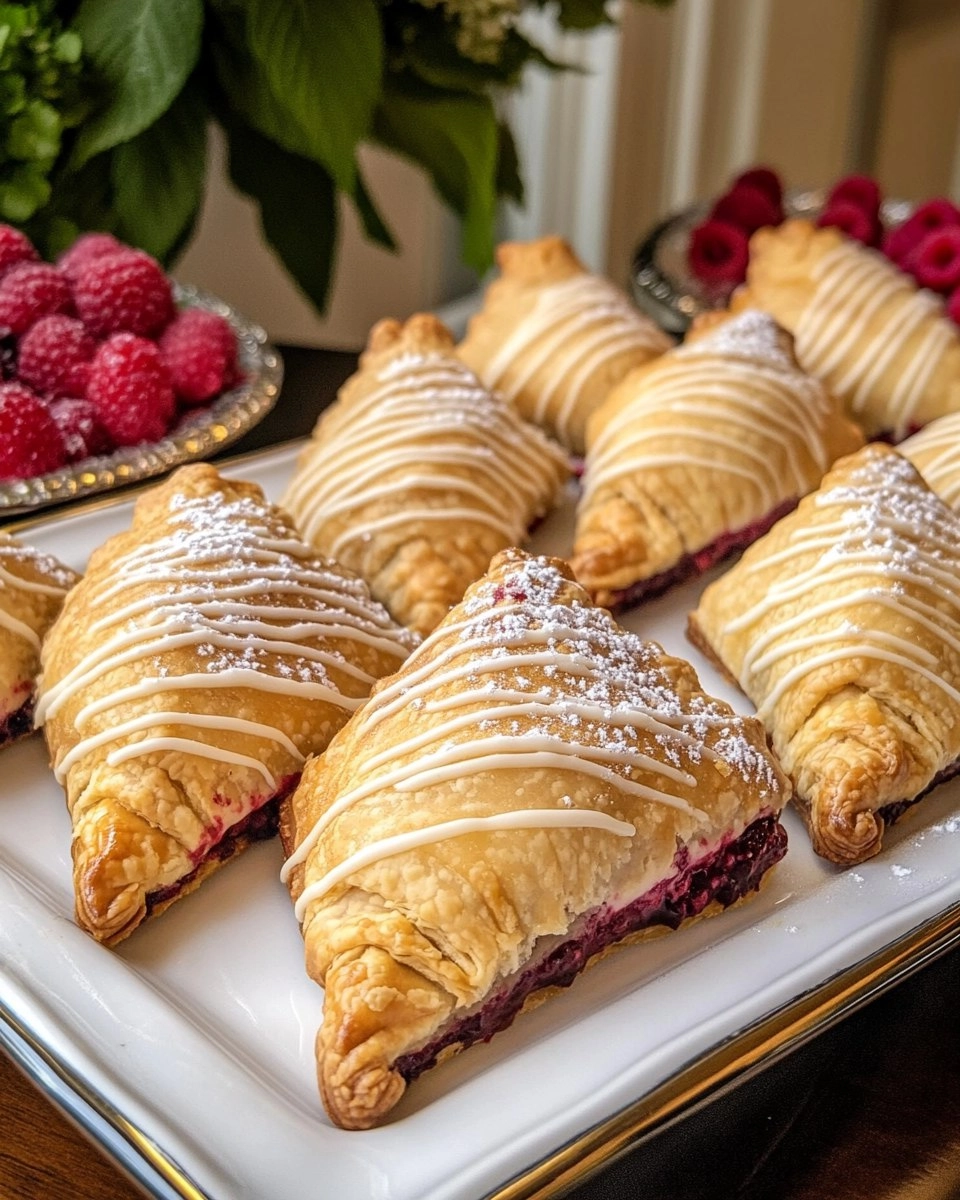 Chocolate Raspberry Cheesecake Turnovers