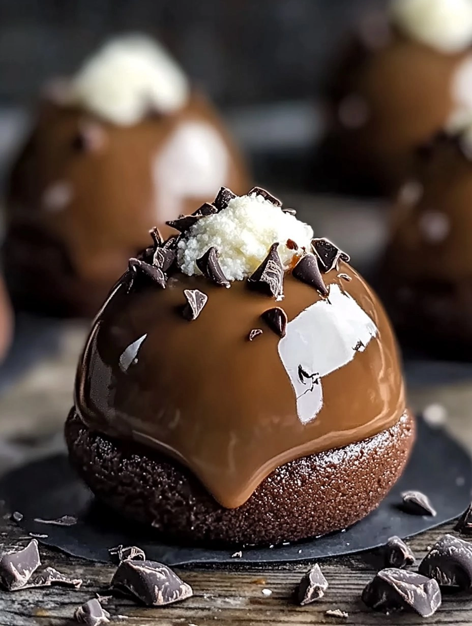 Easy Caramel Chocolate Mousse Domes