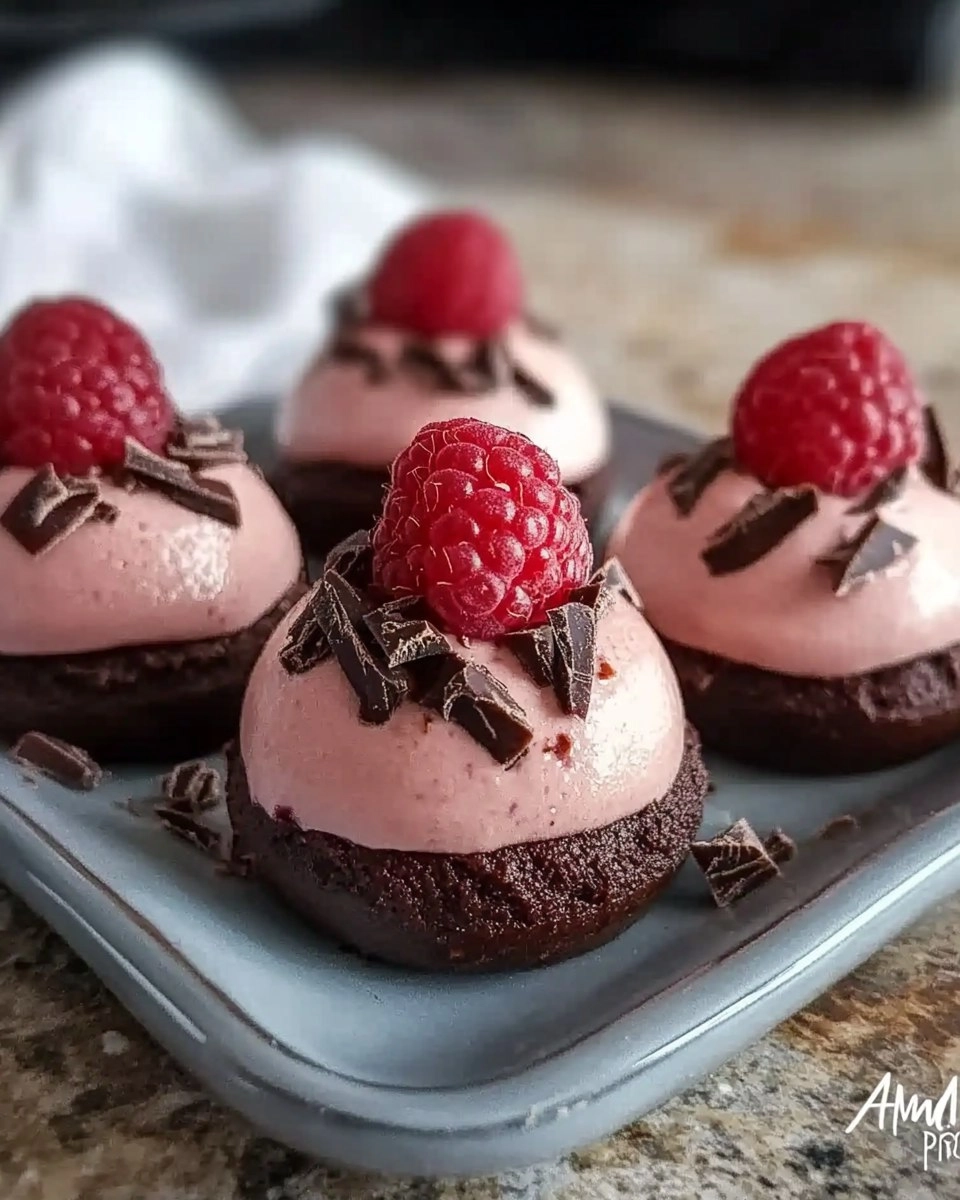 Easy Chocolate Raspberry Mousse Domes