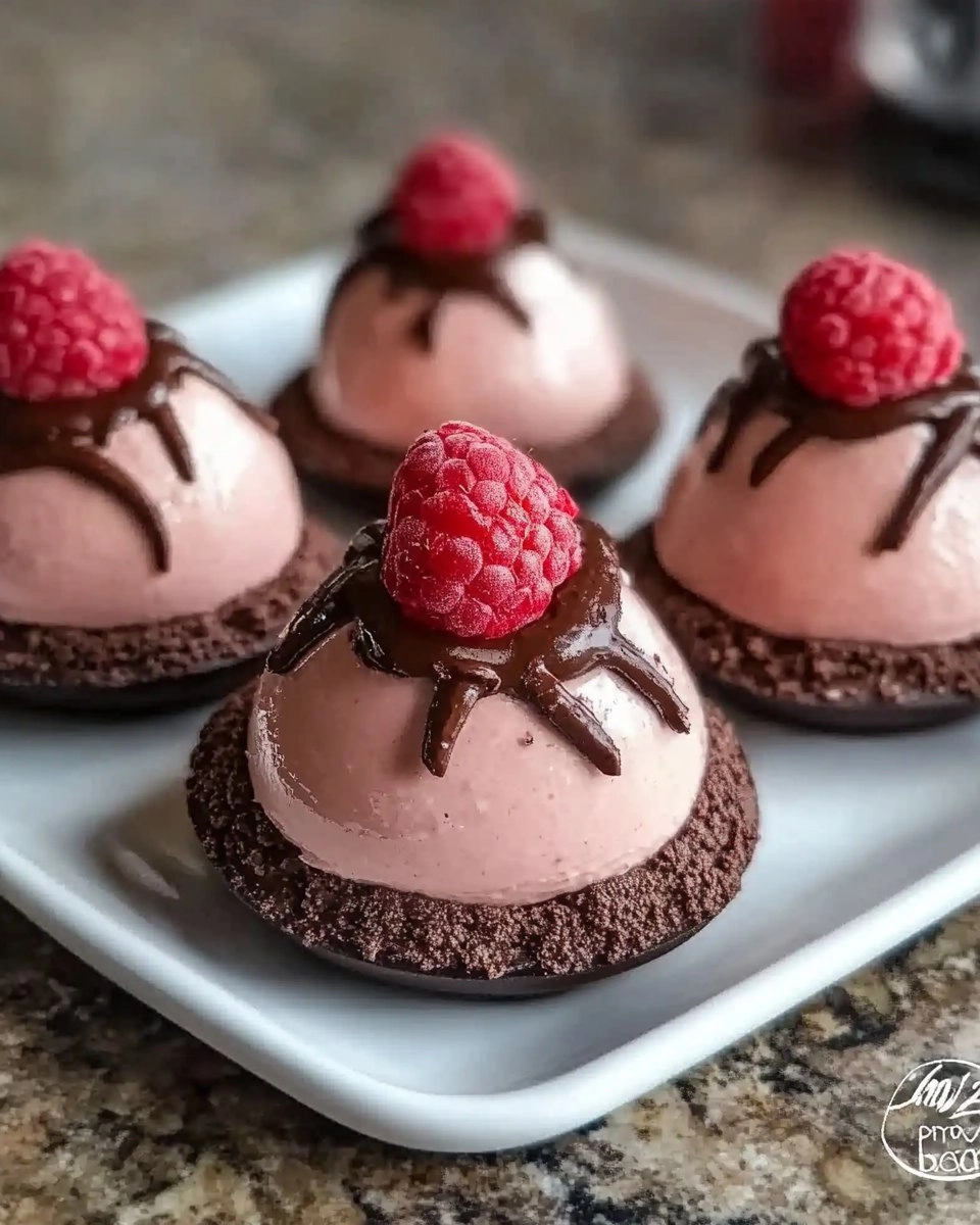 Easy Chocolate Raspberry Mousse Domes