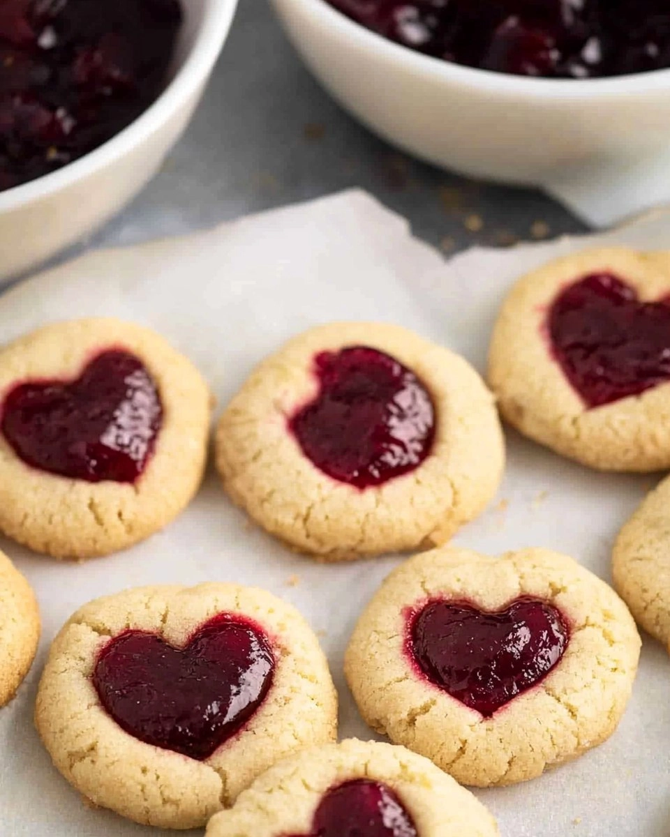 Easy Jam Thumbprint Cookies with a Heart-Shaped Twist