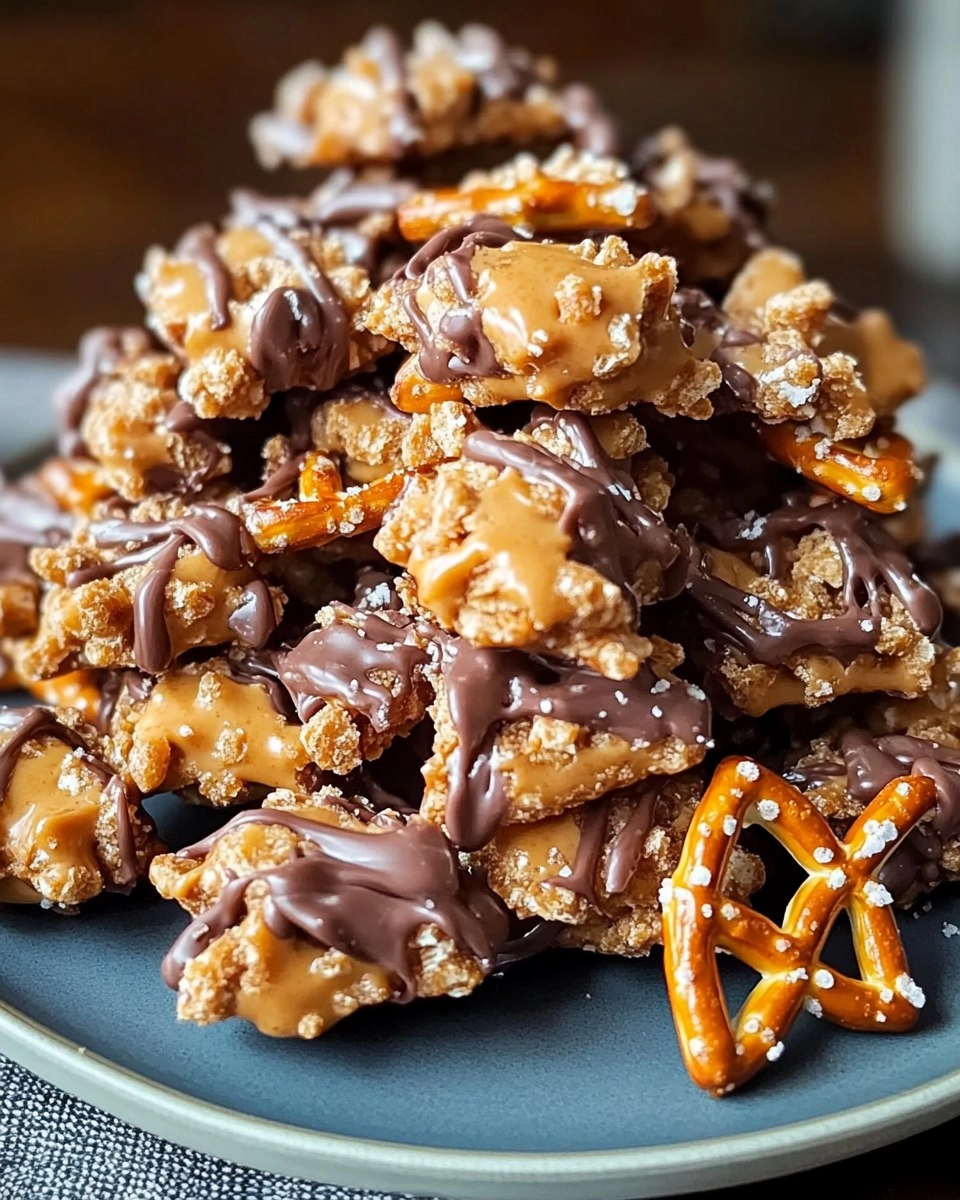 No-Bake Peanut Butter Pretzel Clusters 39 No-Bake-Peanut-Butter-Pretzel-Clusters-Recipe