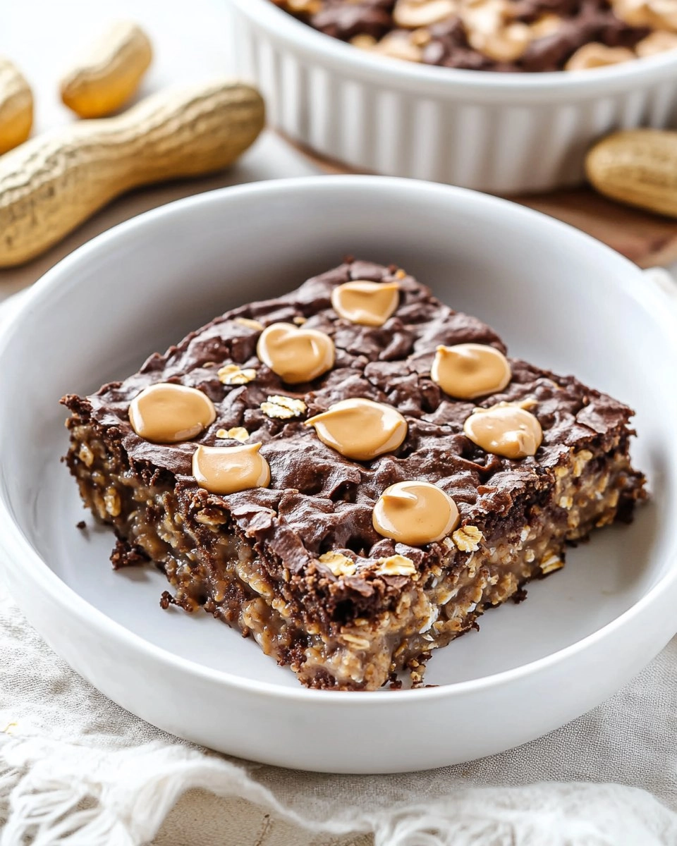 Peanut Butter Brownie Baked Oatmeal