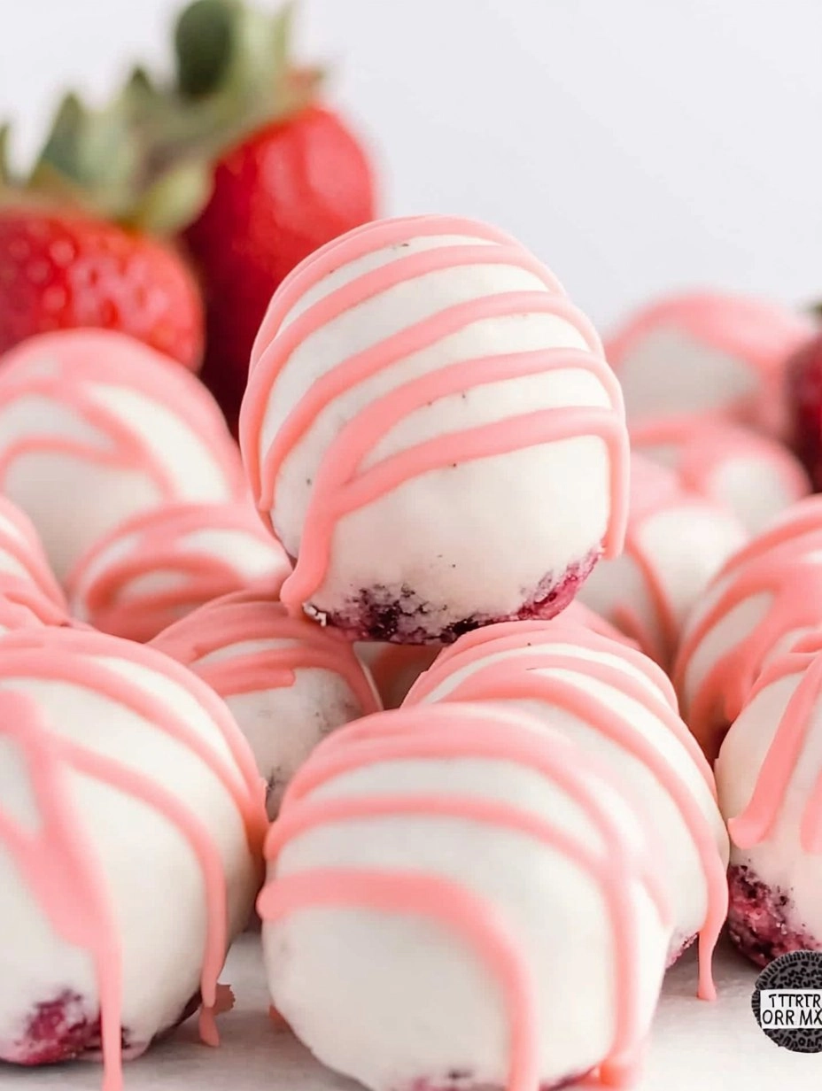 STRAWBERRY SHORTCAKE OREO BALLS