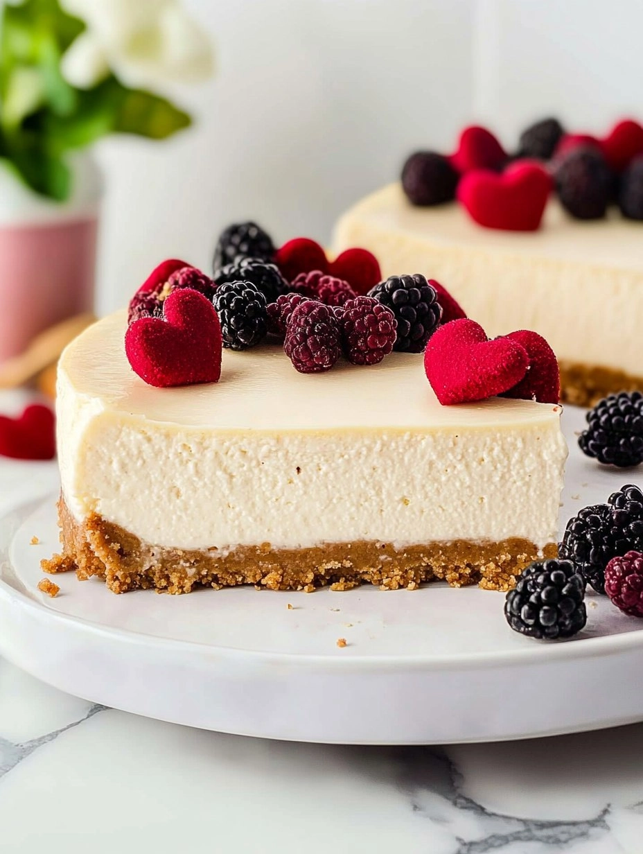 Valentine Eggless Cheesecake 