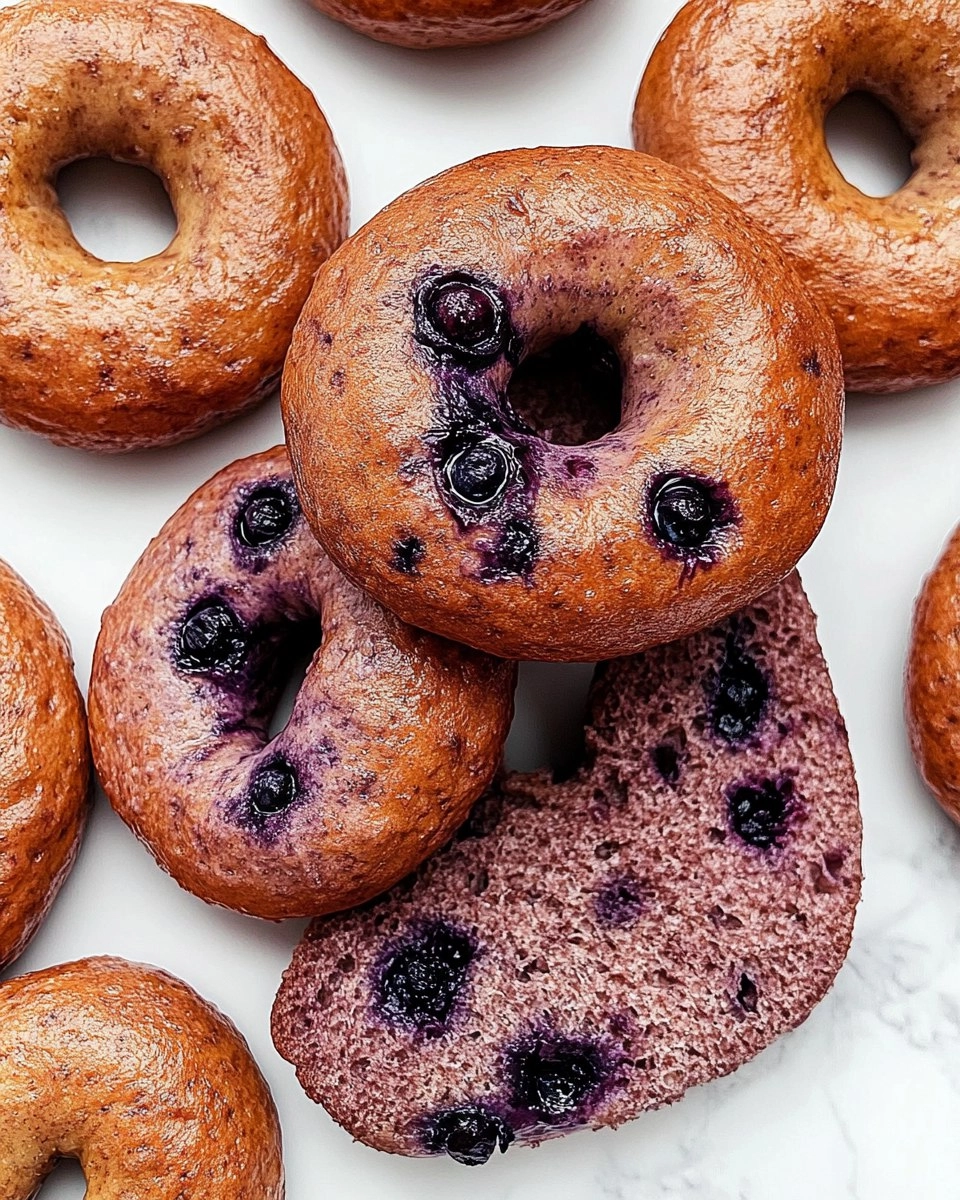 Valentine Homemade Blueberry Bagels (Real Flavor)