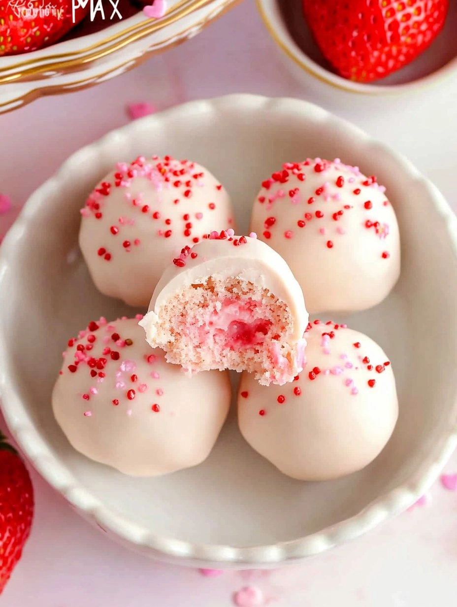 Valentine Strawberry Cake Truffles 106 Valentine Strawberry Cake Truffles