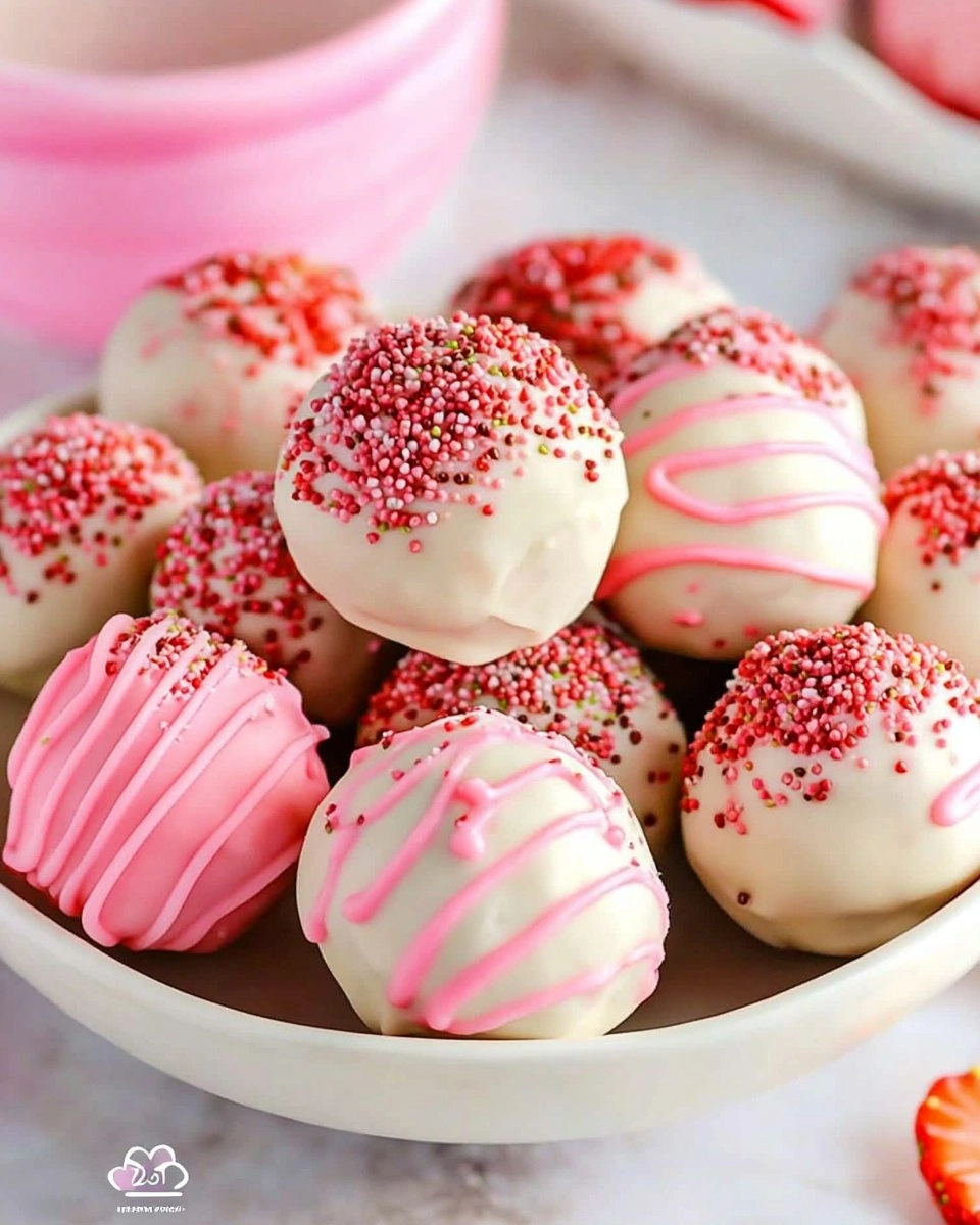 Valentine Strawberry Cake Truffles 107 Valentine Strawberry Cake Truffles