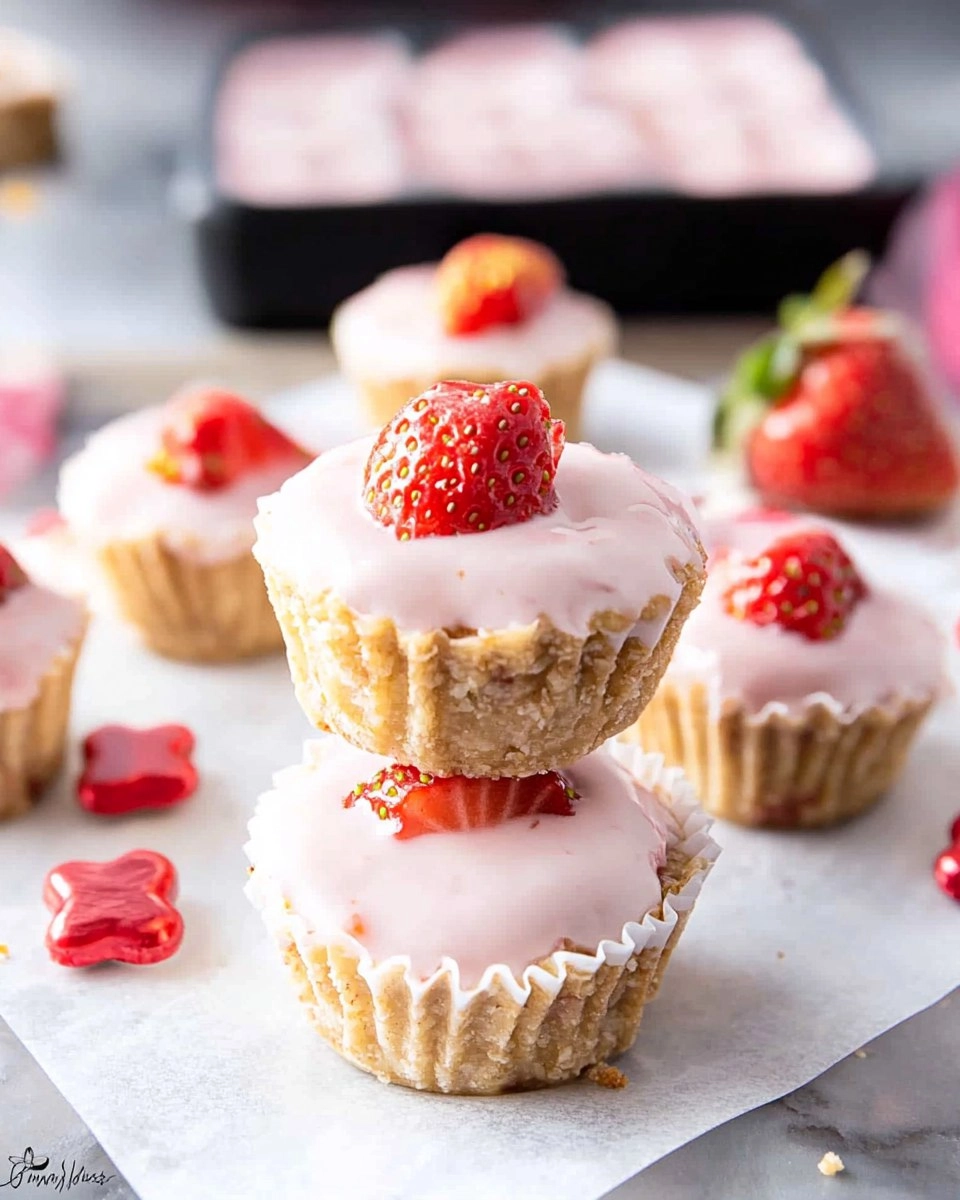 Valentine strawberry yogurt bites