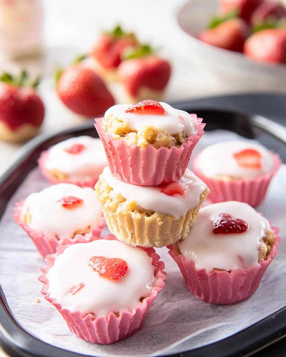 Valentine strawberry yogurt bites