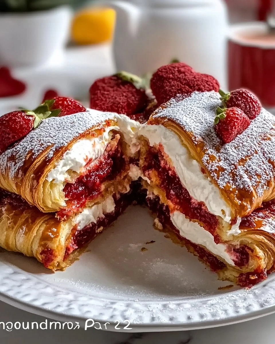 Valentine's Brunch Croissant Bake