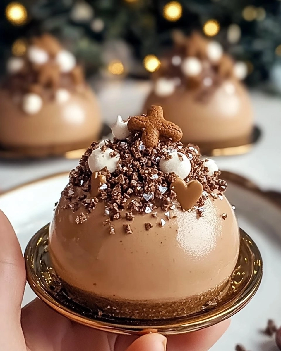 Valentine’s Day Decadent Gingerbread Latte Mousse Domes
