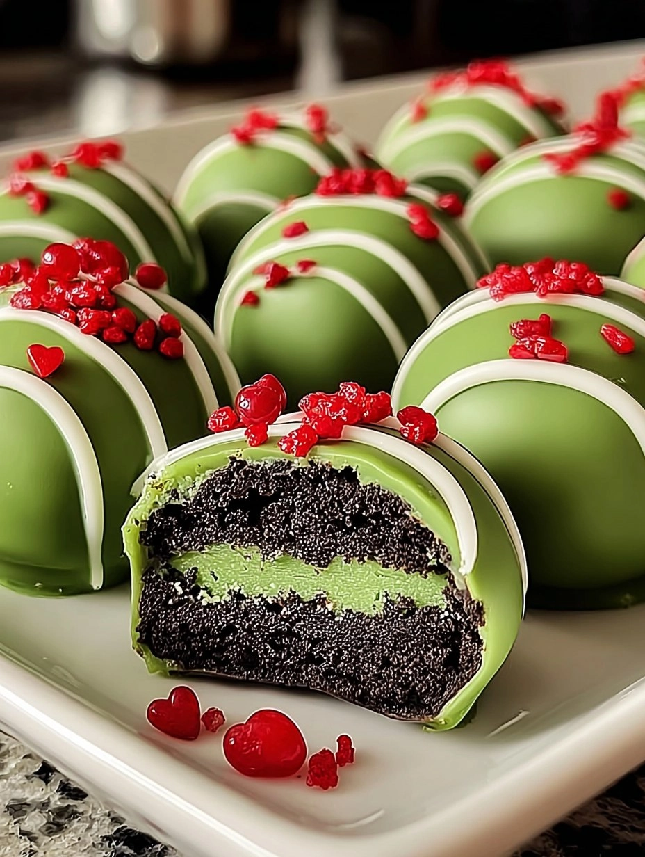 Delicious Grinch Oreo Balls