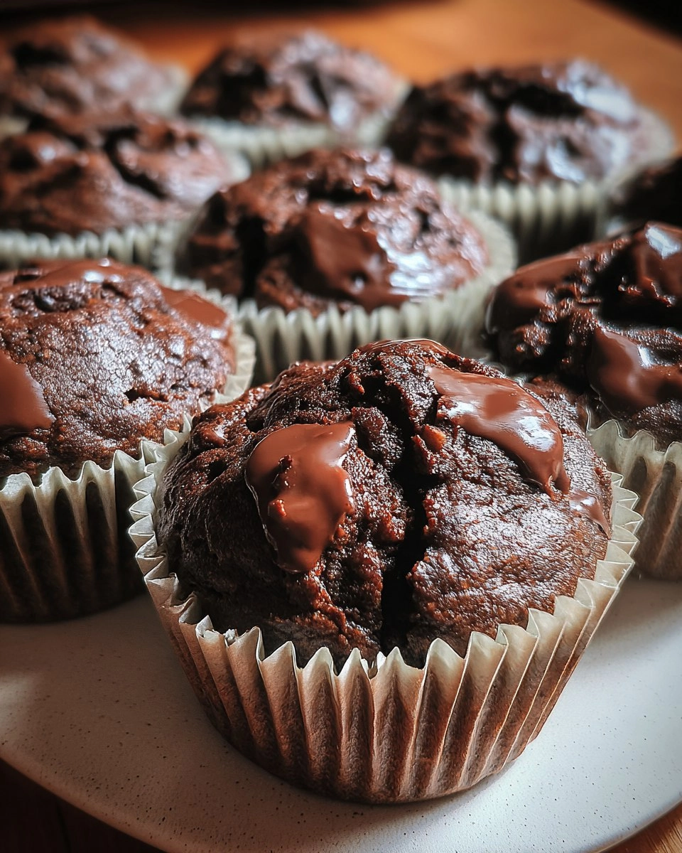Easy Double Chocolate Muffins 32 Easy Double Chocolate Muffins