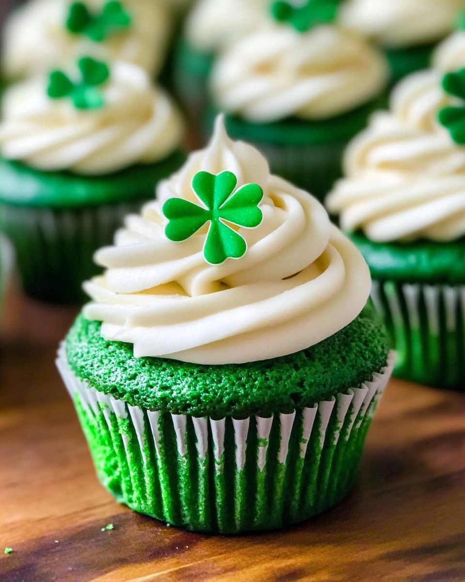 Green Velvet Cupcakes | St Patrick's Day Cupcake Recipe