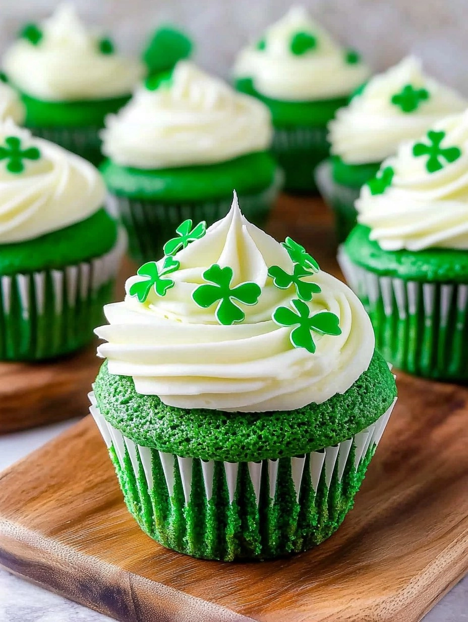 Green Velvet Cupcakes | St Patrick's Day Cupcake Recipe