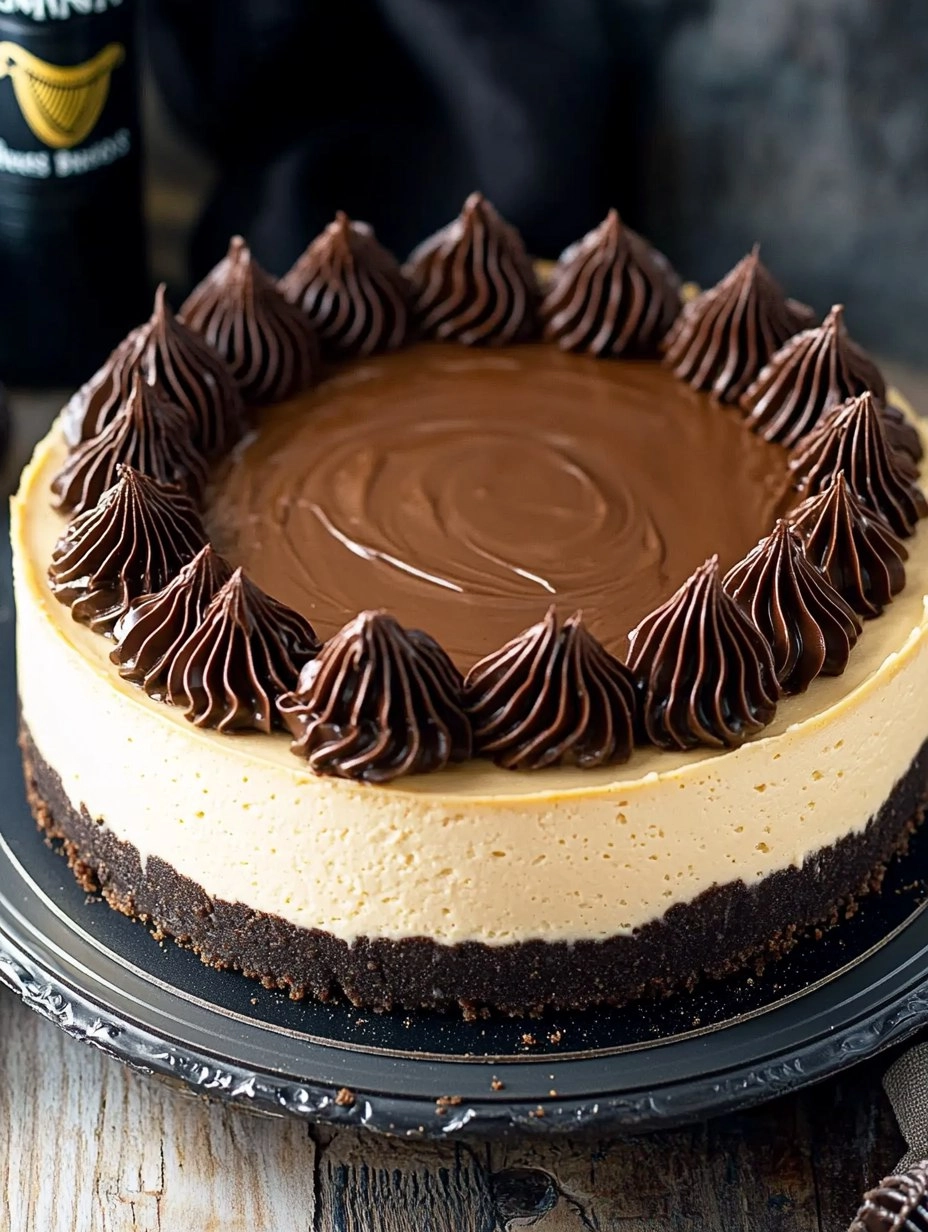 Guinness Chocolate Cheesecake with Baileys Ganache 91 Guinness Chocolate Cheesecake with Baileys Ganache
