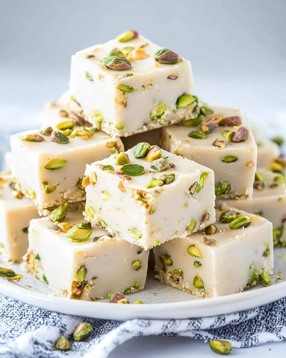 Leprechaun Pistachio Fudge (3-Ingredient No-Bake)