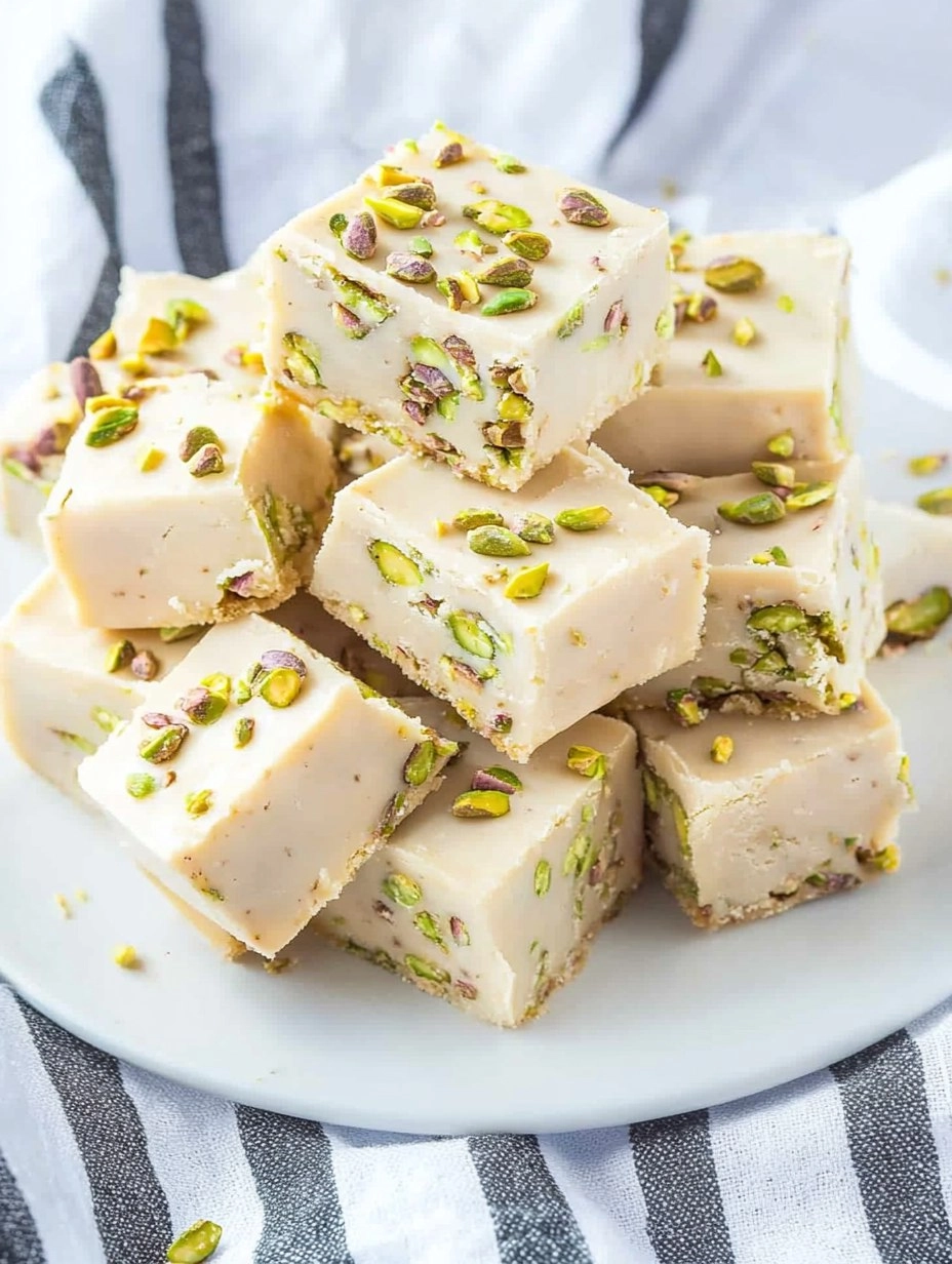 Leprechaun Pistachio Fudge (3-Ingredient No-Bake)