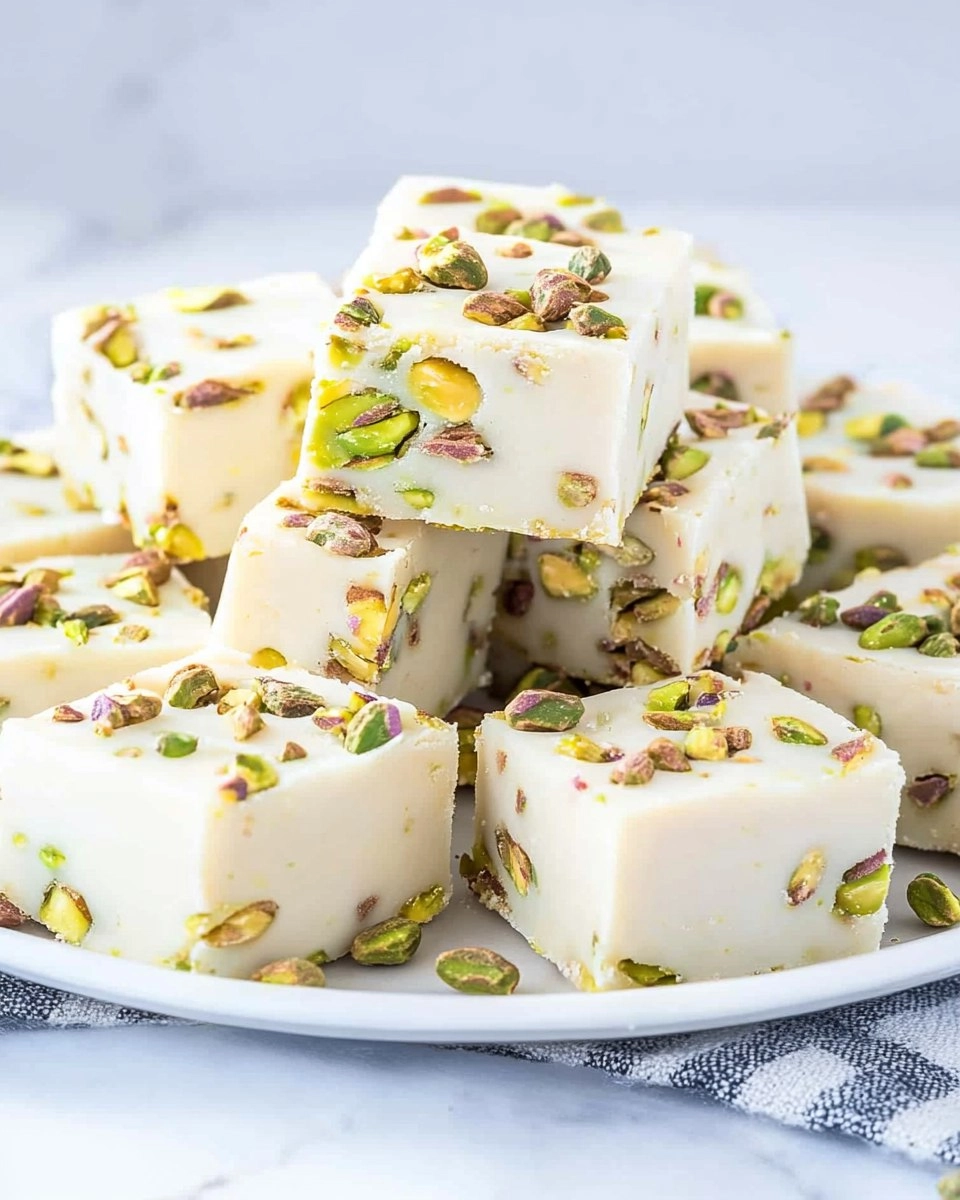 Leprechaun Pistachio Fudge (3-Ingredient No-Bake)
