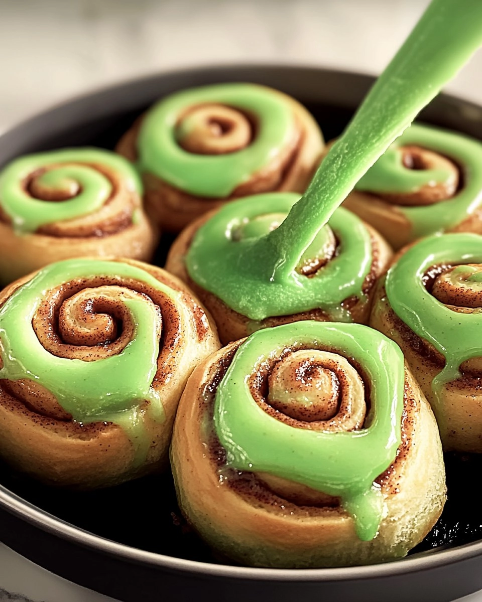 Lucky Green St. Patrick Day Cinnamon Rolls