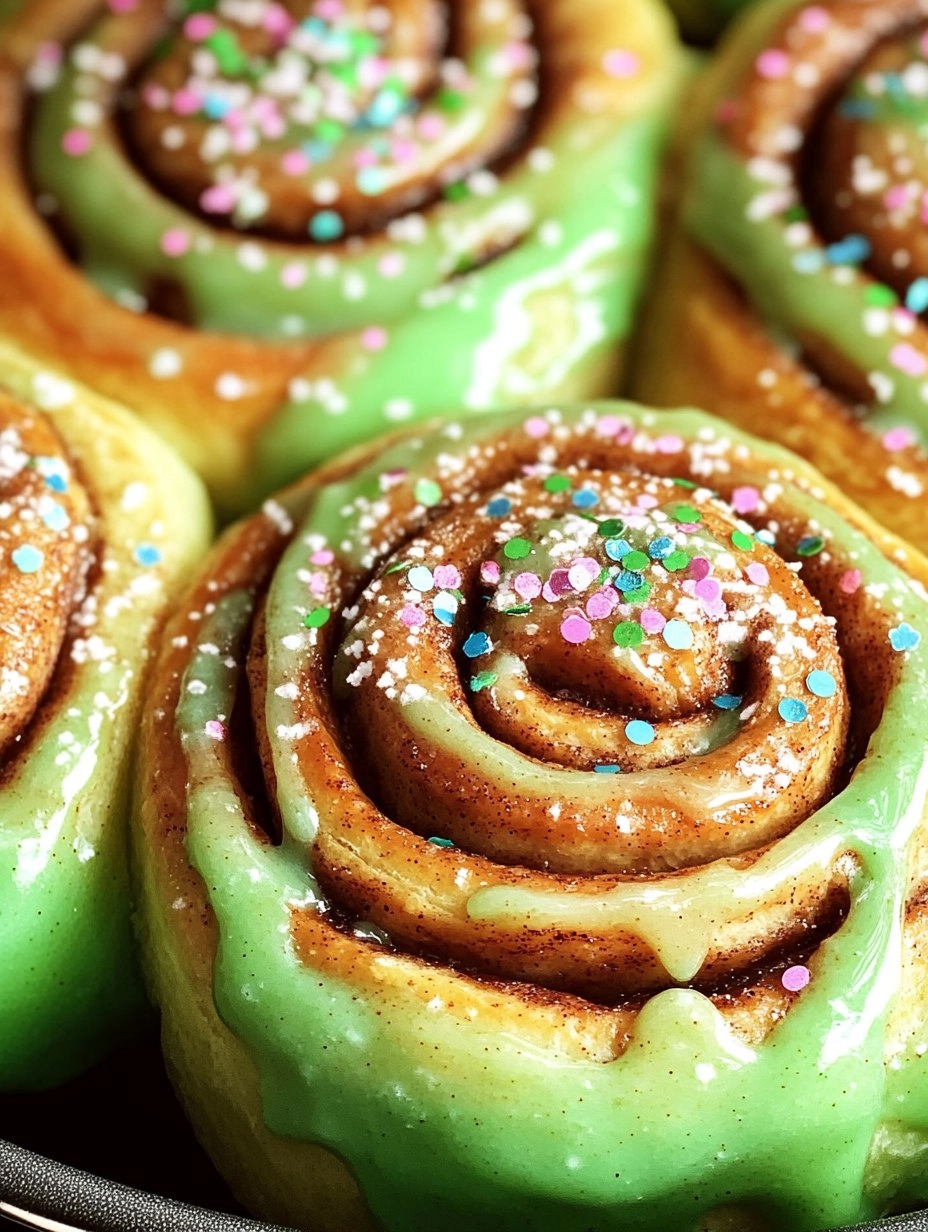 Lucky Green St. Patrick Day Cinnamon Rolls