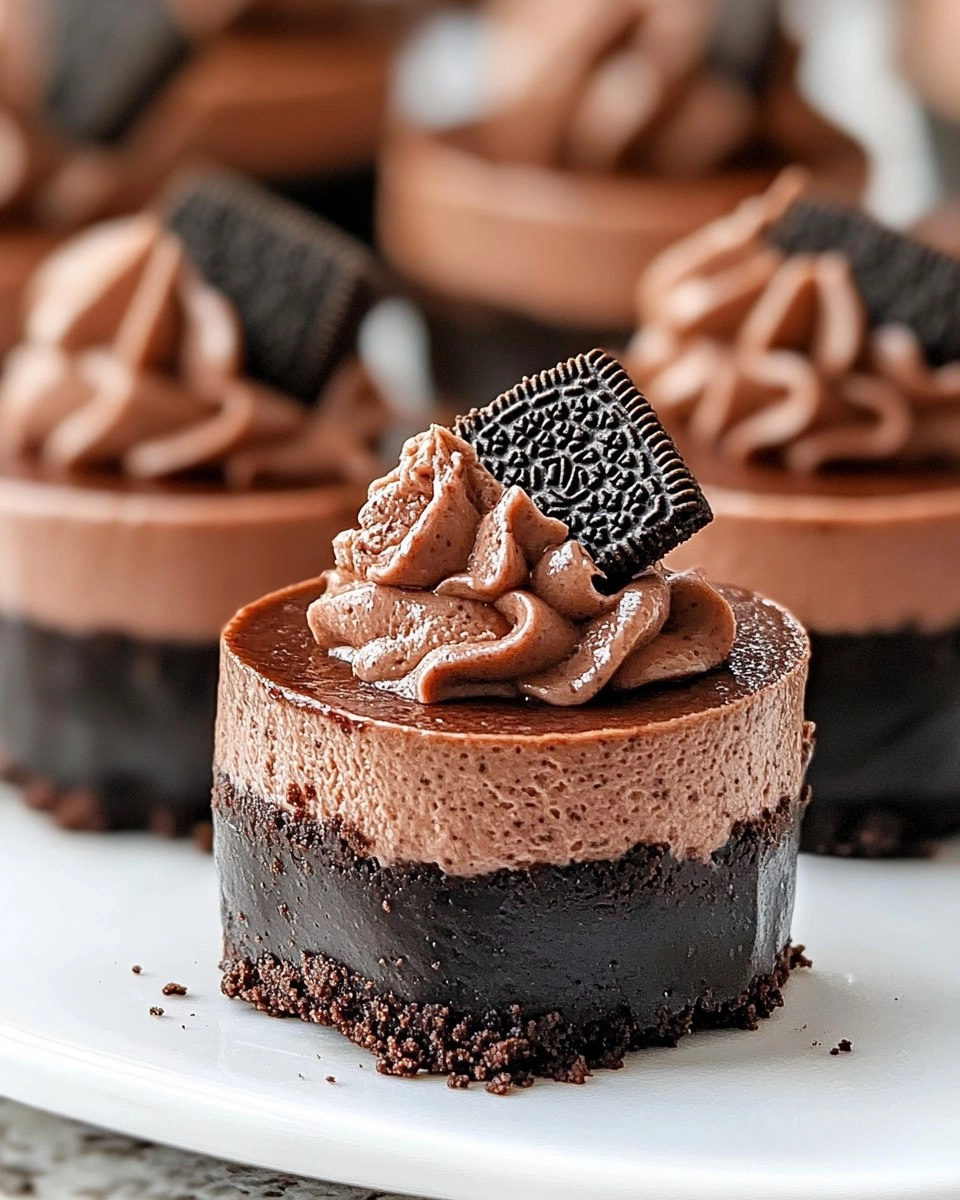 Mini Chocolate Cheesecakes with Oreo Crust 32 Mini-Chocolate-Cheesecakes-with-Oreo-Crust-Recipe