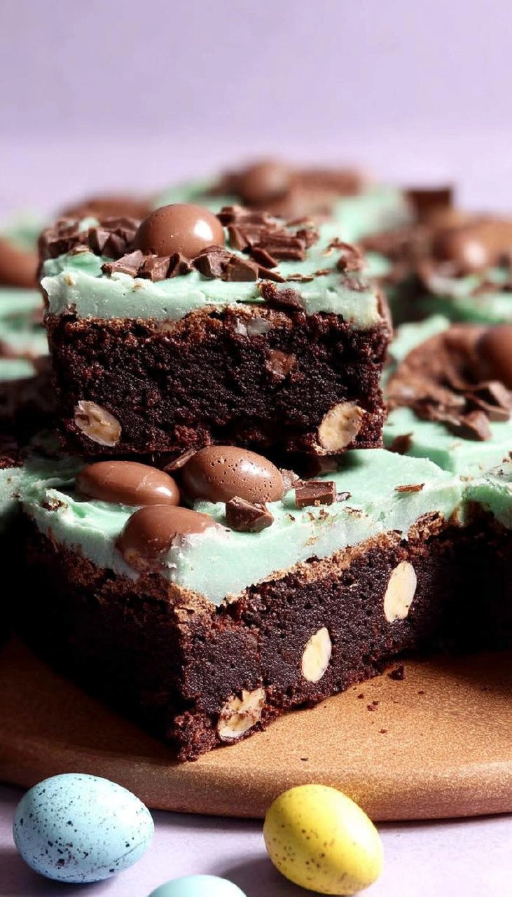 Brownies With Cadbury Eggs