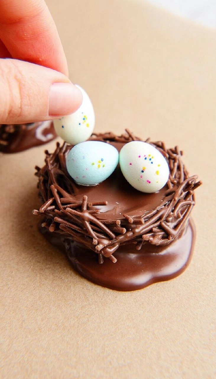 Chocolate Covered Oreo Easter Egg Nests