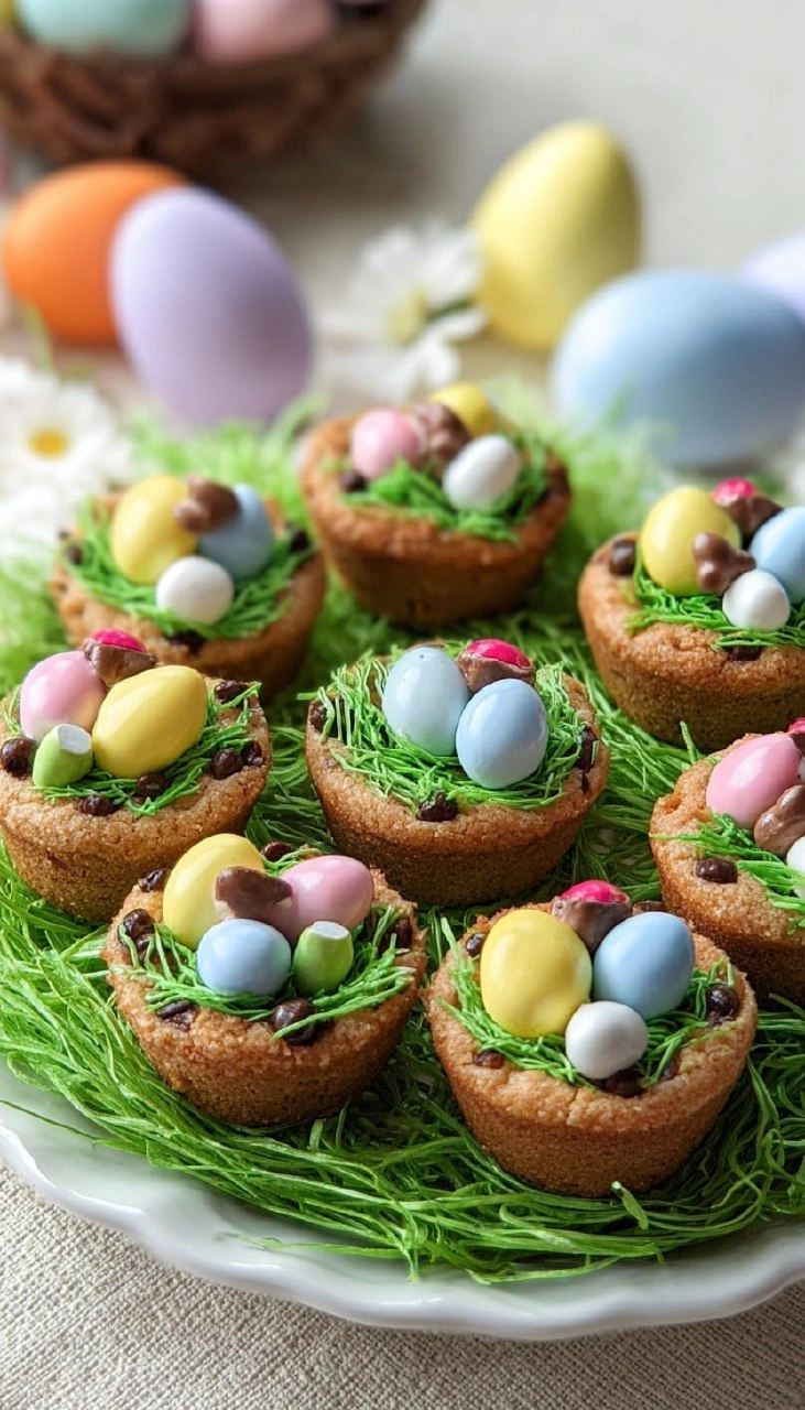 Easter Egg Bird Nest Cookie Cups