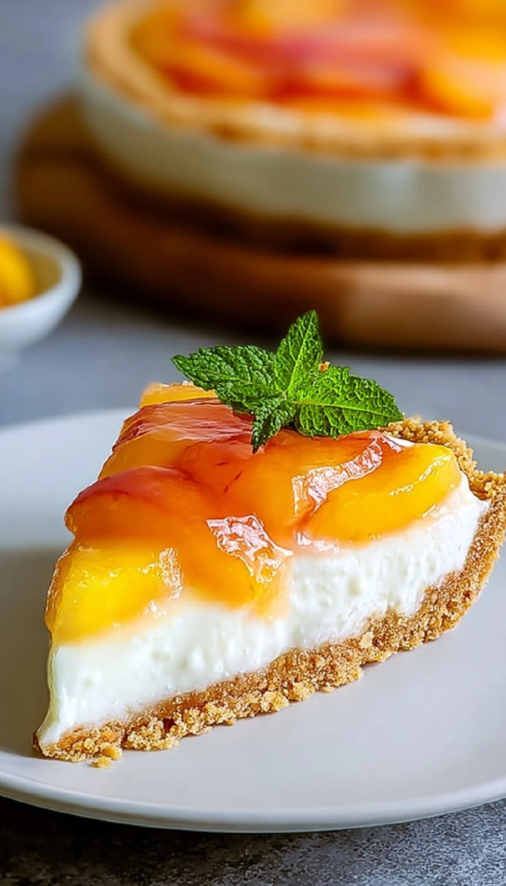 Easy Creamy Peach Pie with Graham Cracker Crust 80 Easy Creamy Peach Pie with Graham Cracker Crust