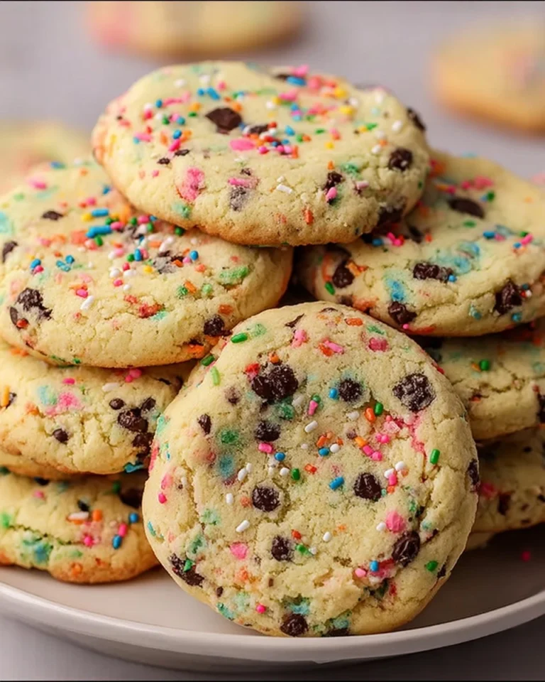 Easy-Vegan-Funfetti-Cake-Mix-Cookies-Only-4-Ingredients-Recipe