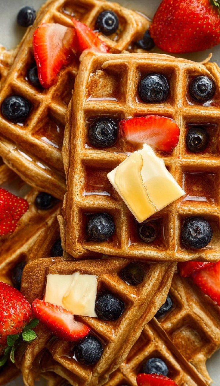 Fluffy Whole Wheat Waffles