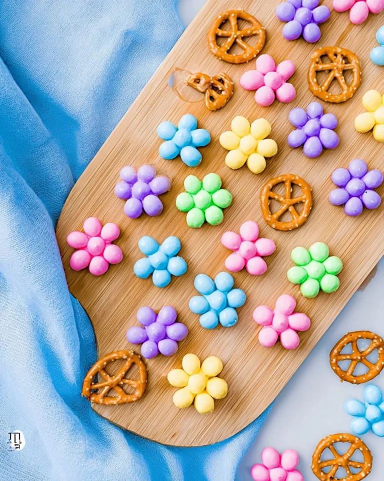 Pastel-Candy-Spring-Flower-Pretzels-Recipe