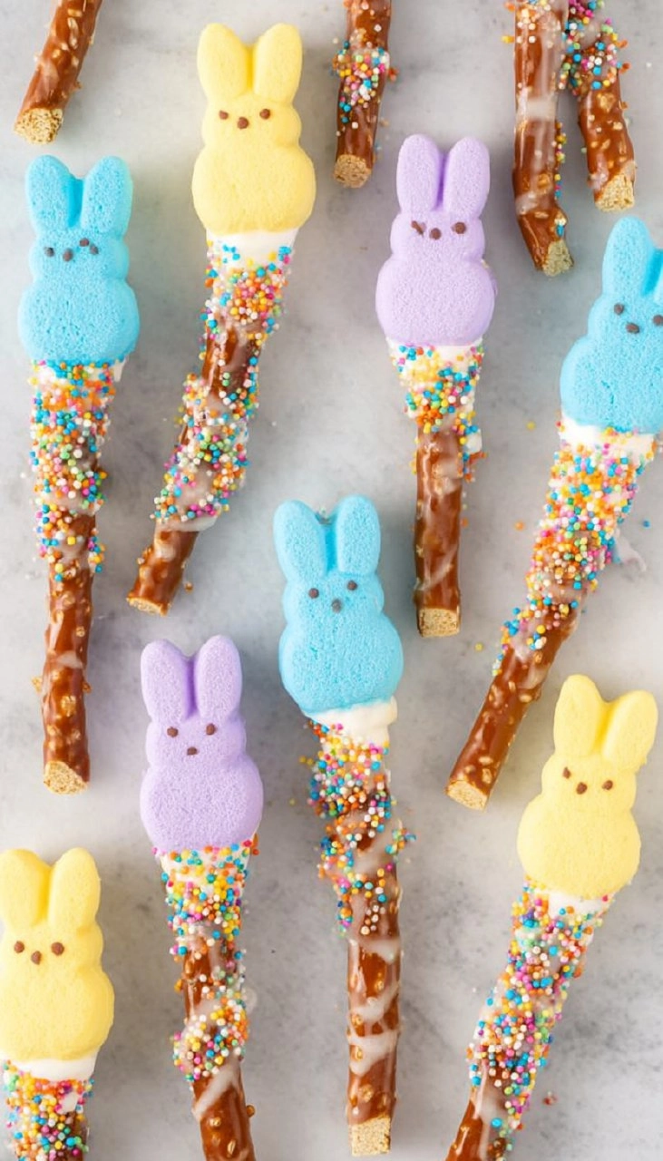 Peeps Pretzel Rods