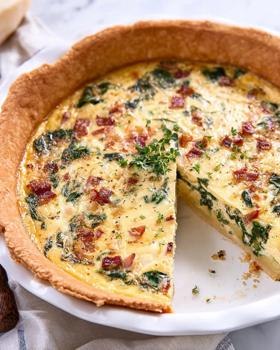 Spinach and Bacon Quiche