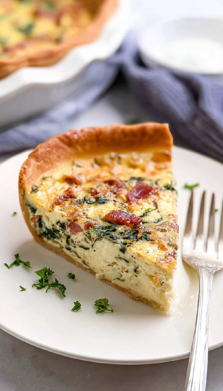 Spinach and Bacon Quiche