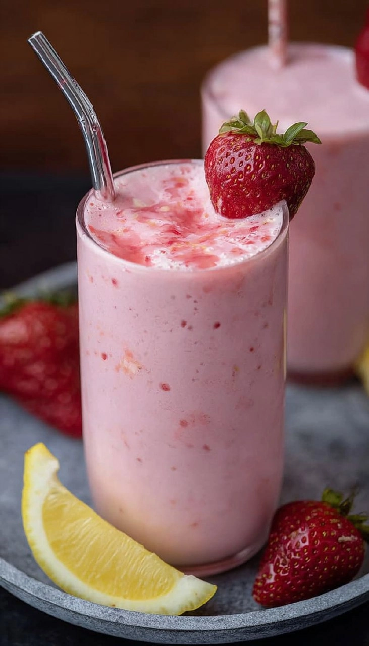 Strawberry Lemonade Milkshake