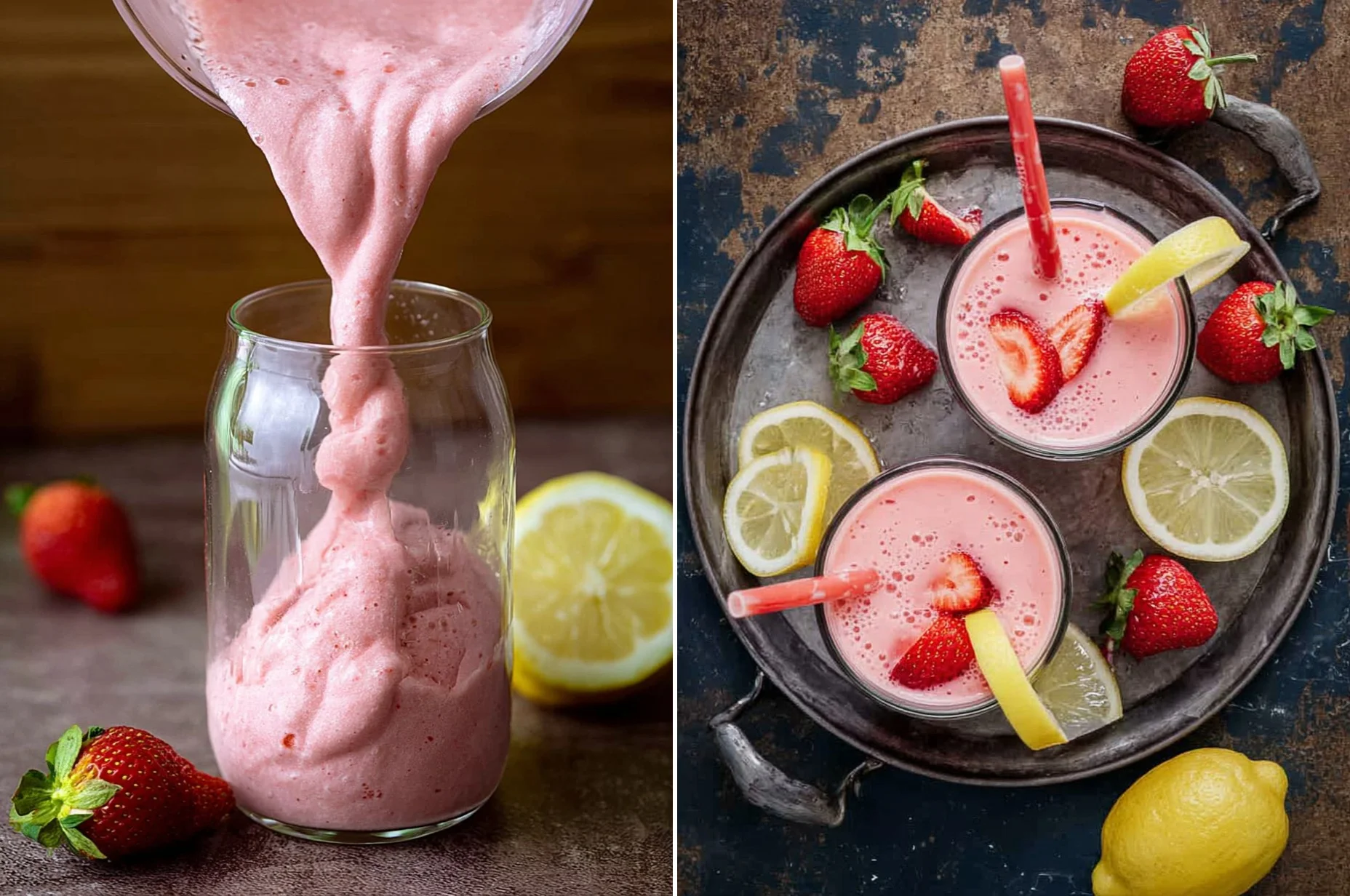 Strawberry Lemonade Milkshake