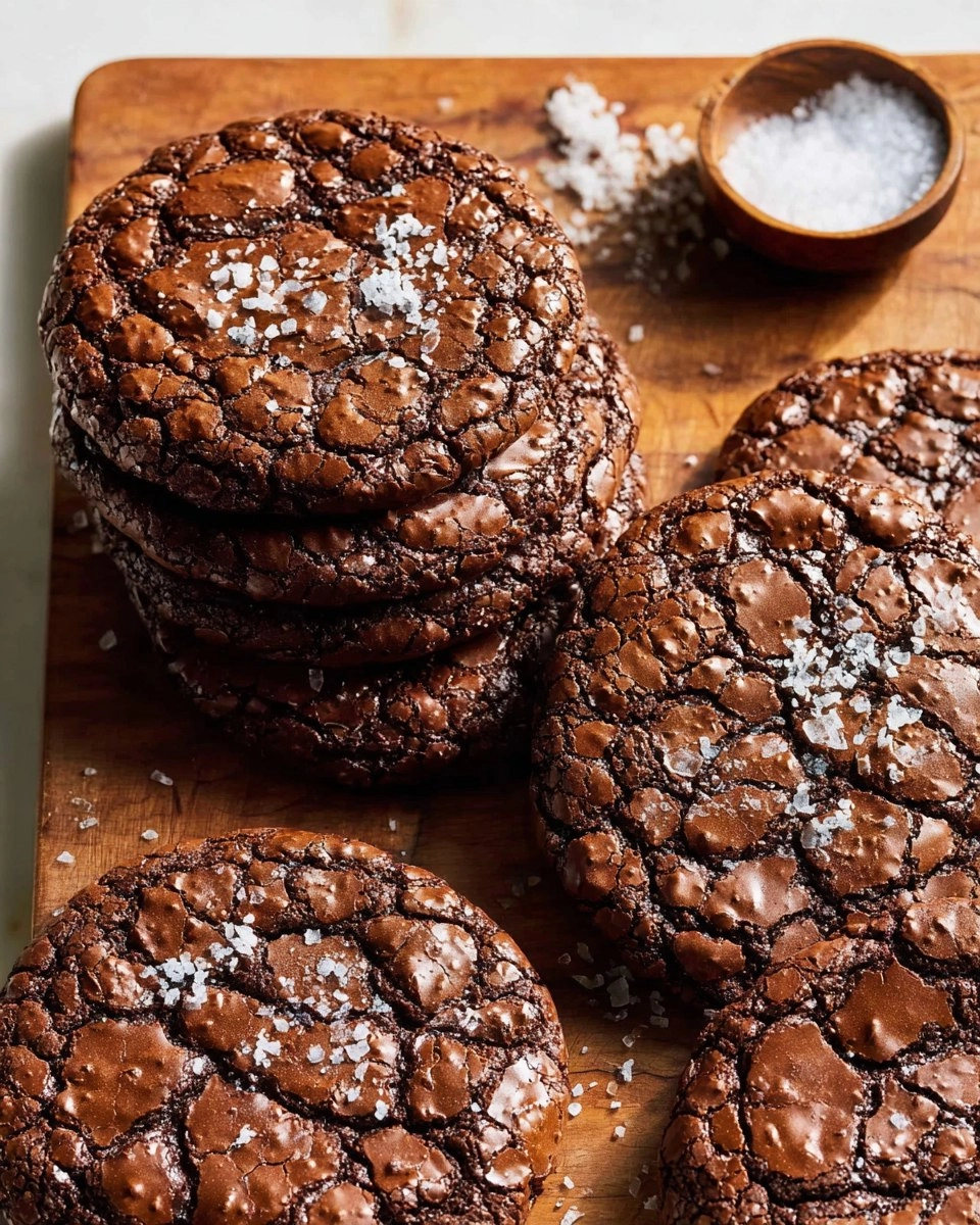 Chewy Crinkle Top Brownie Cookies