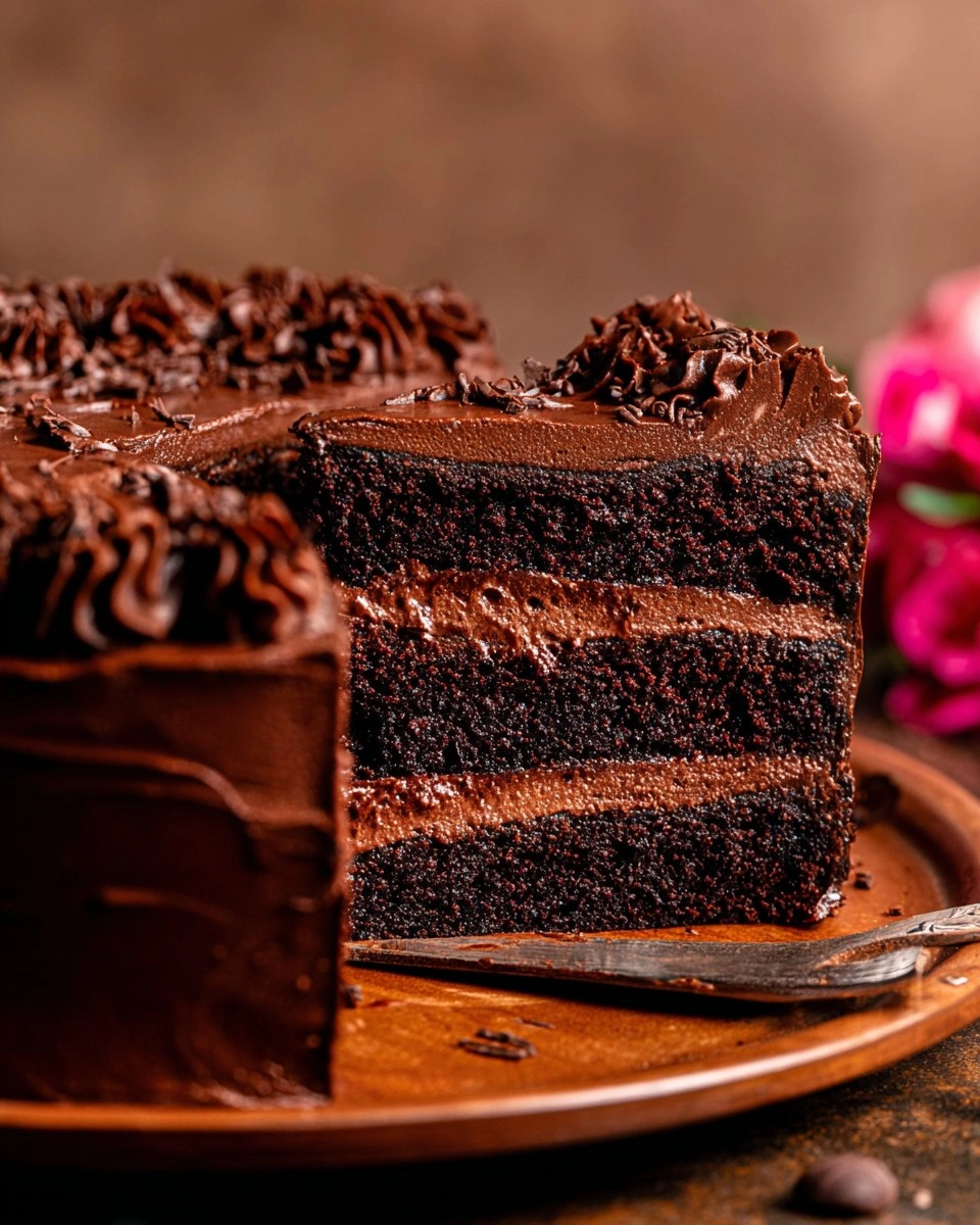 Moist Triple Chocolate Cake