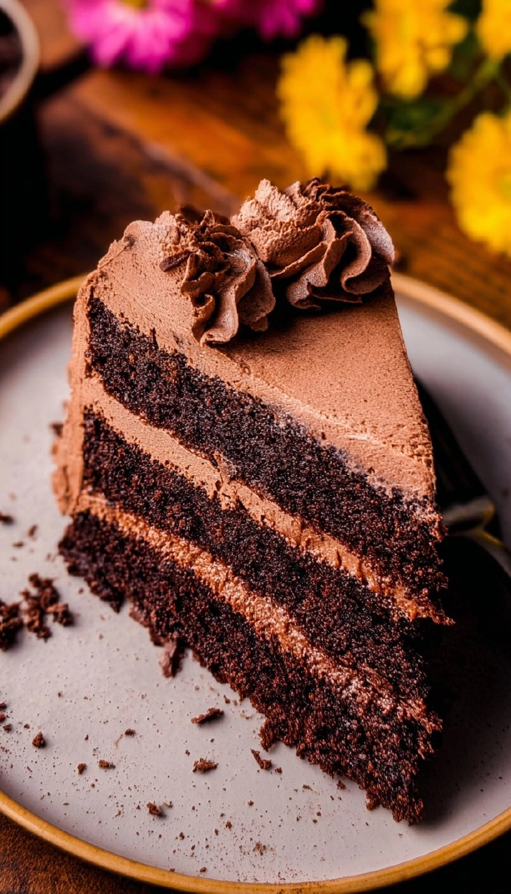 Moist Triple Chocolate Cake