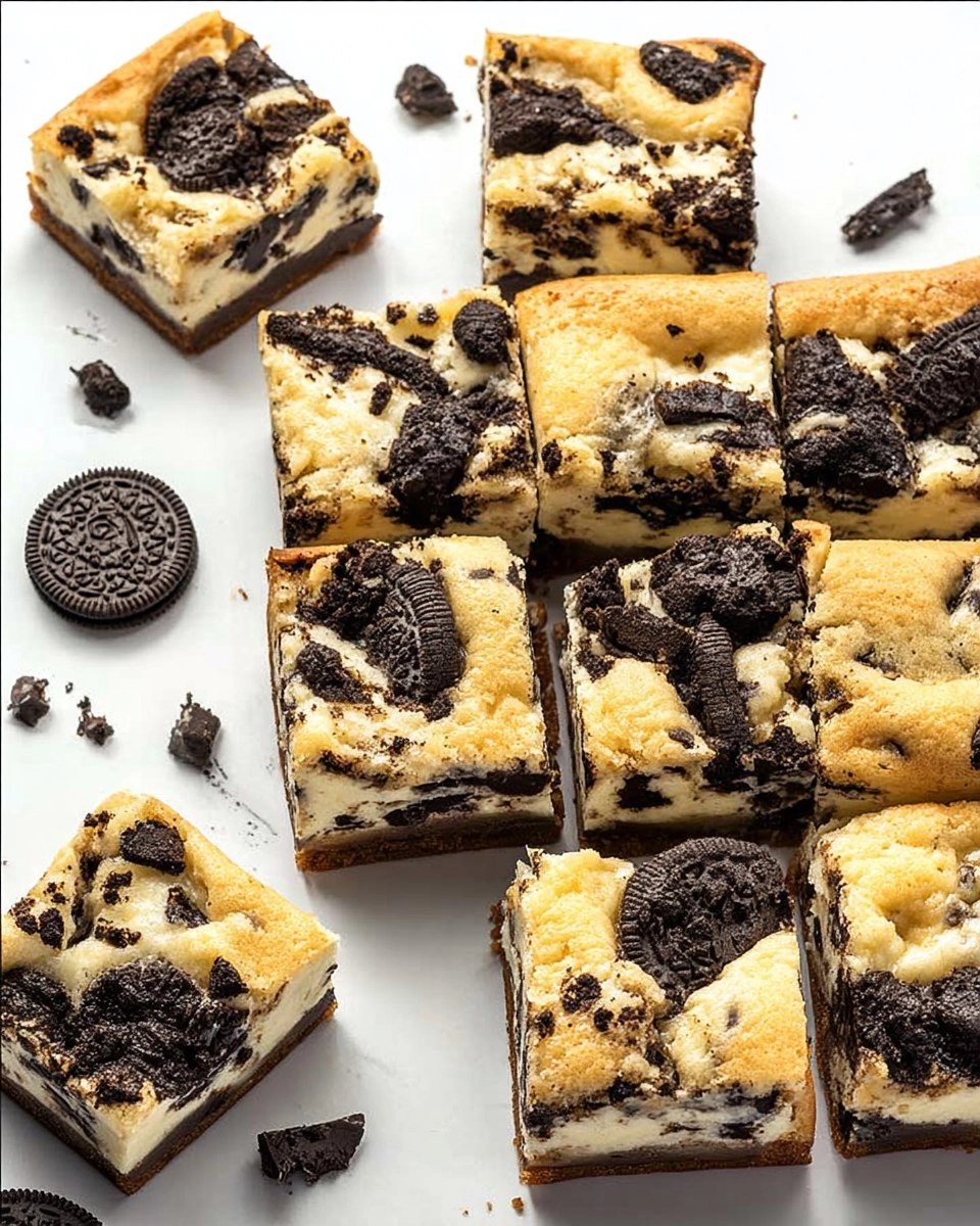 Oreo Chocolate Chip Cheesecake Bars