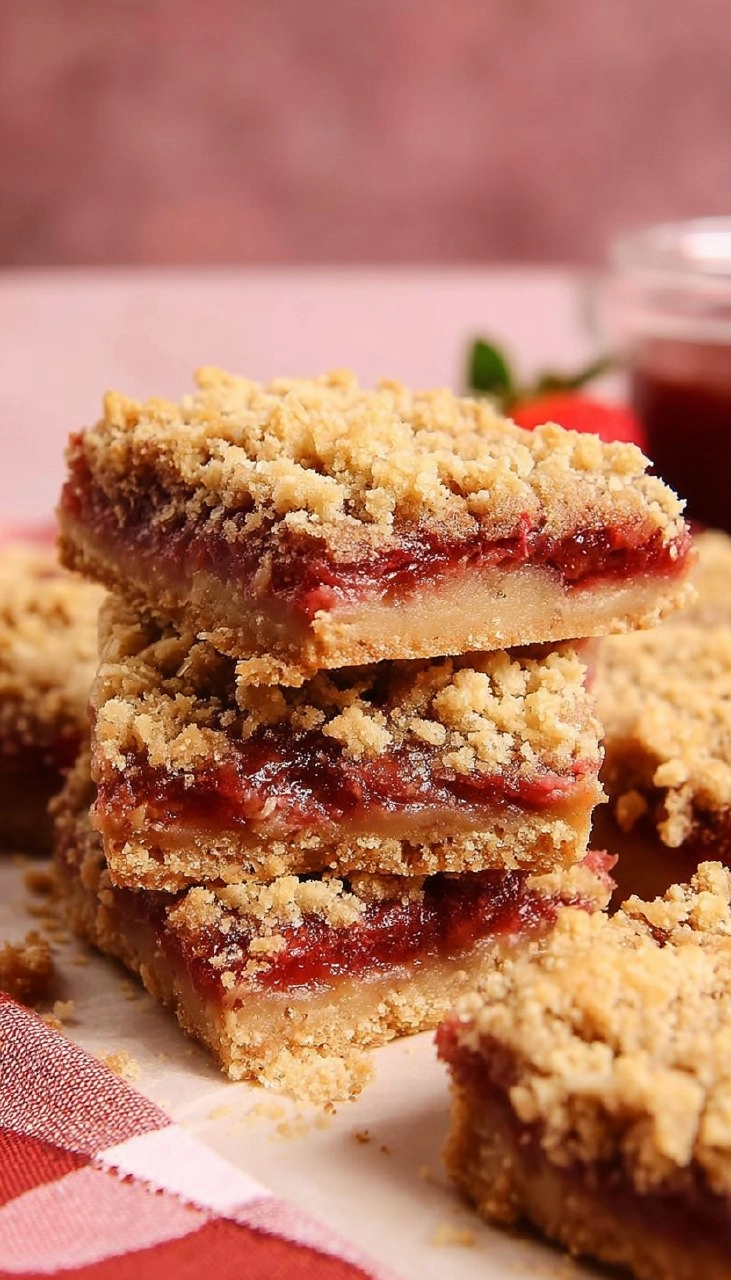Strawberry Crisp Bars