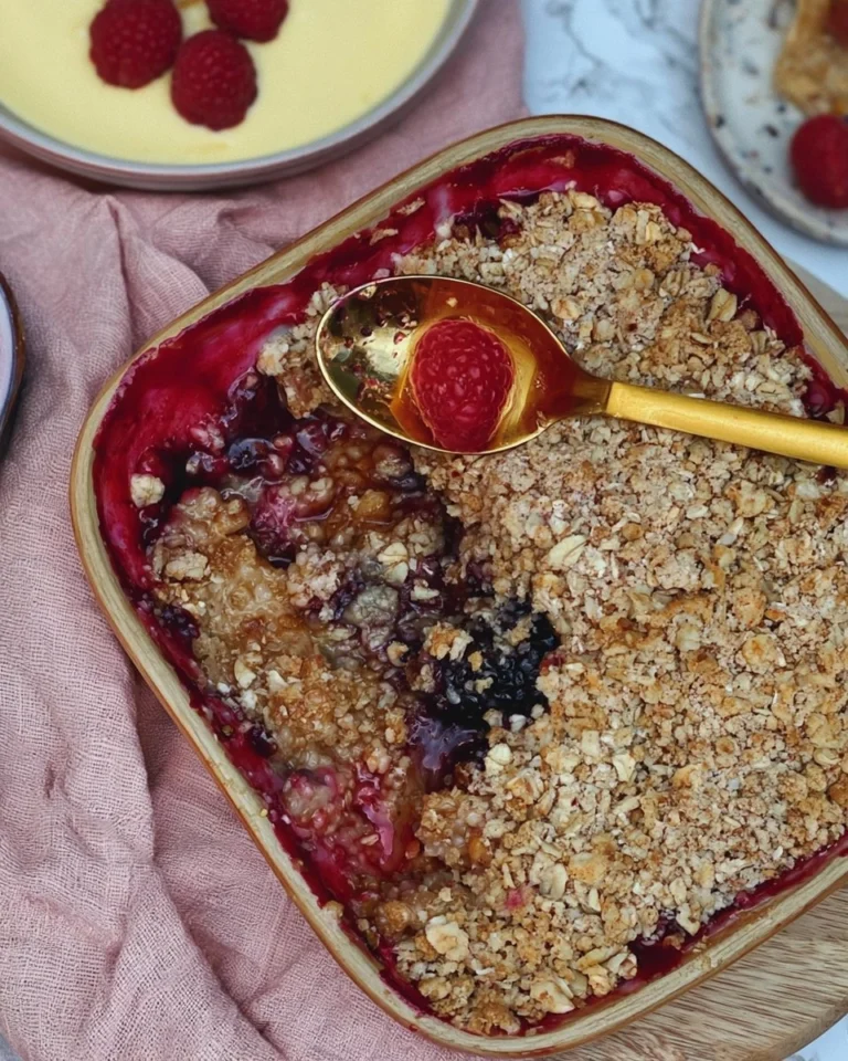 Berry-crumble-and-homemade-custard-Recipe