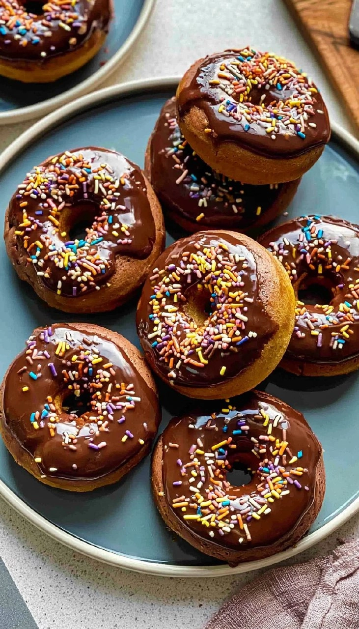 Chocolate Frosted Baked Donuts 130 Chocolate Frosted Baked Donuts