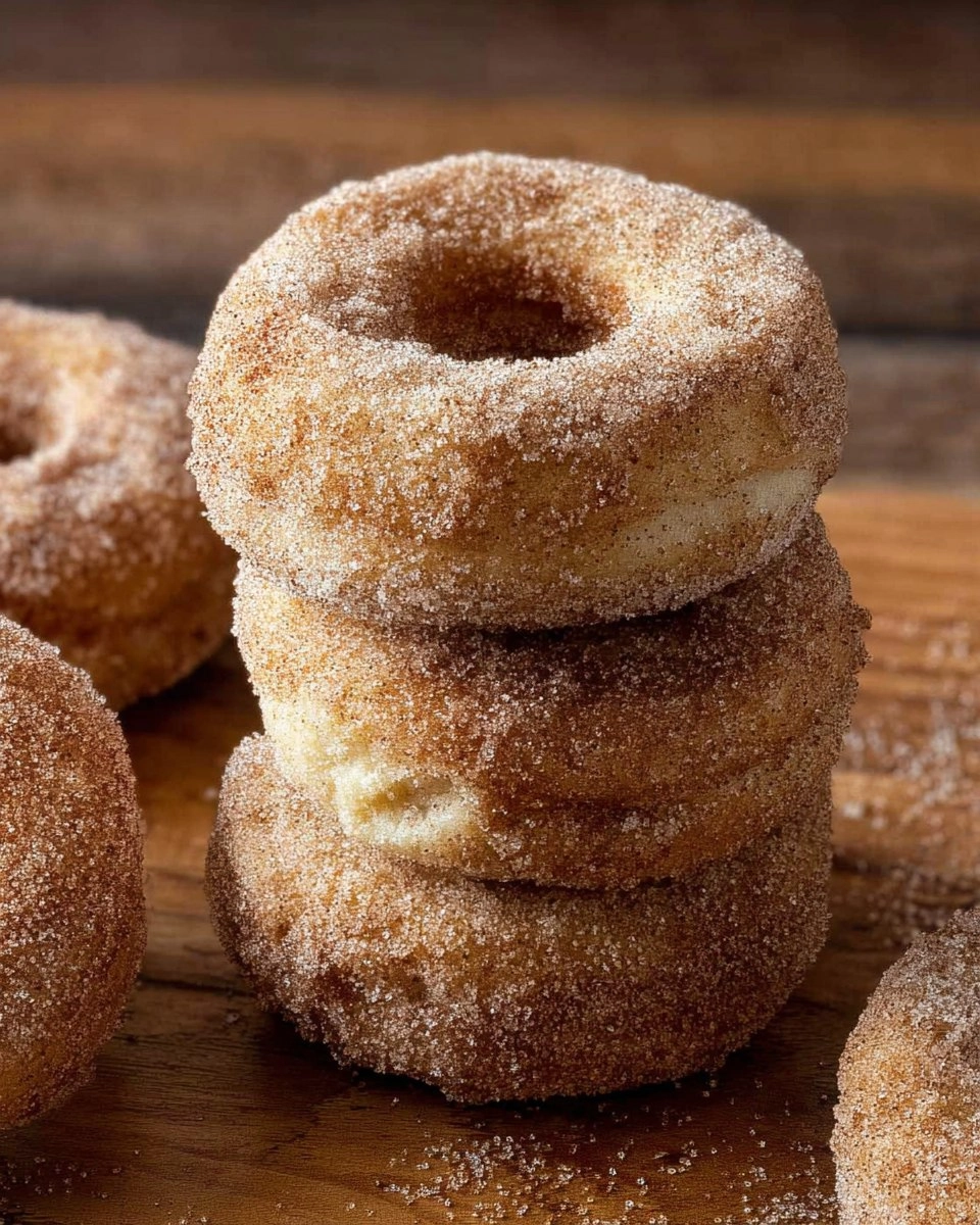 Cinnamon Sugar Covered Baked Donuts