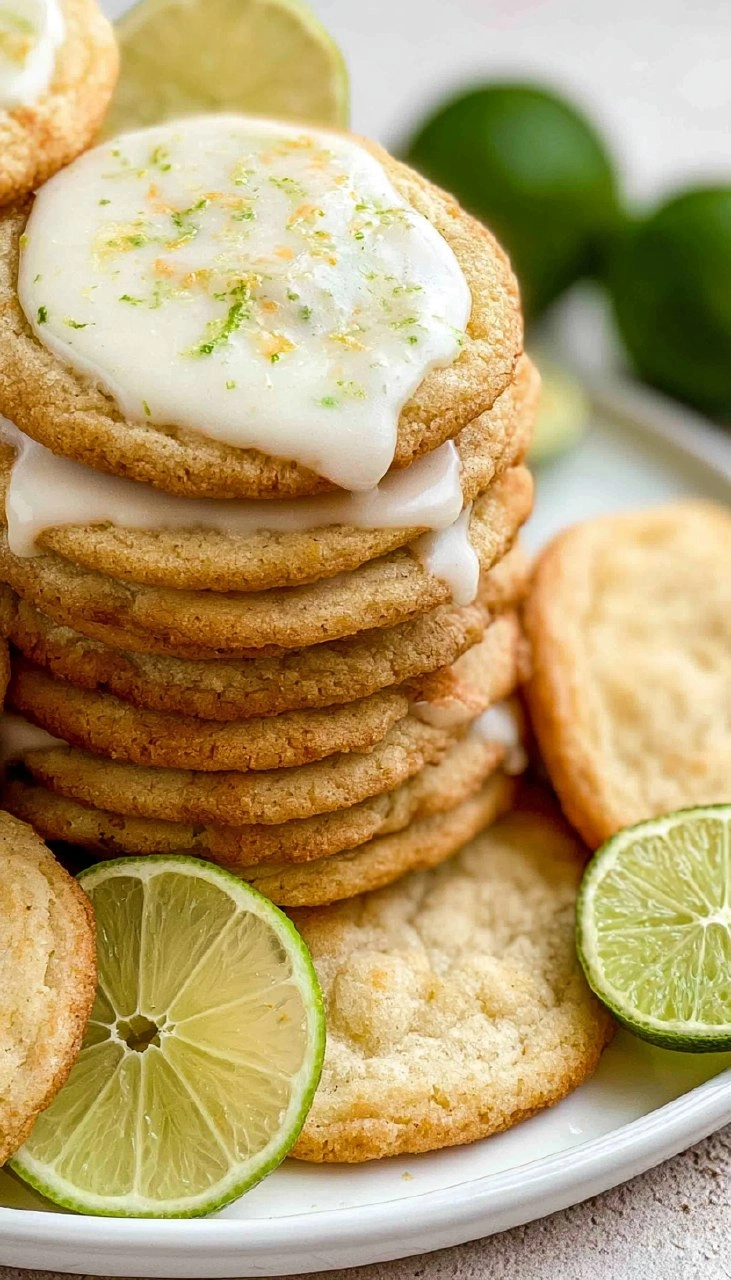 Easy Key Lime Cookies with Lime Glaze